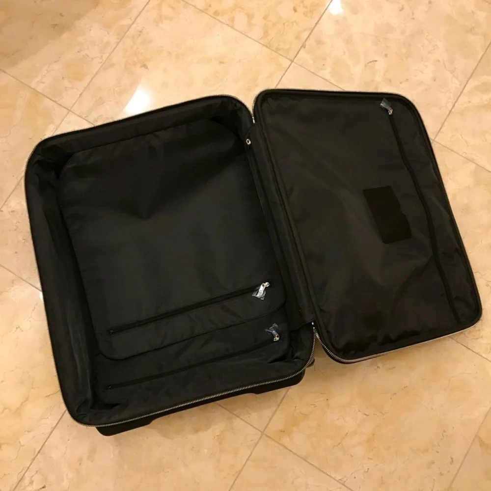 Louis Vuitton black leather pegase 45 luggage suitcase